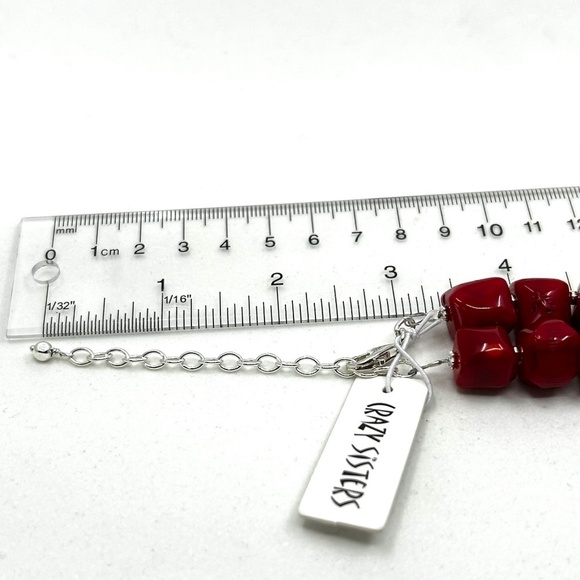 HANDMADE Sea Bamboo Nugget Necklace and Earrings with Sterling Silver NWT - Picture 11 of 17